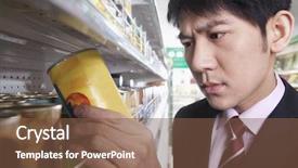  Presentation with route optimization supermarket - Slide set enhanced with torn paper with copy space background and a  colored foreground.