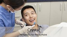  Presentation with black patient - Cool new slide set with black people images - male patient receiving treatment backdrop and a mint green colored foreground