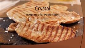 Presentation with morfology of chicken - Cool new slides with black pepper - grilled chicken steaks backdrop and a coral colored foreground
