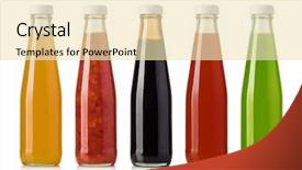  Presentation with sauce - Slide set featuring black pepper - sauce set isolated on white background and a lemonade colored foreground