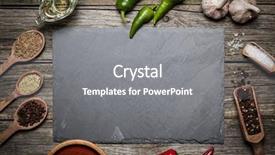  Presentation with wooden board for oktoberfest - Audience pleasing slide set consisting of black pepper - stone board with different spices backdrop and a gray colored foreground
