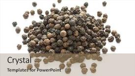  Presentation with pepper - Presentation design having black pepper black peppercorn indian background and a coral colored foreground