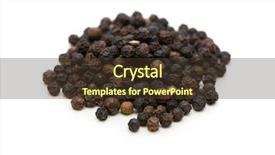  Presentation with pepper - Amazing presentation design having black pepper isolated backdrop and a tawny brown colored foreground