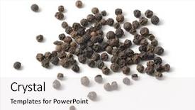  Presentation with pepper - Beautiful theme featuring black pepper on a white backdrop and a white colored foreground