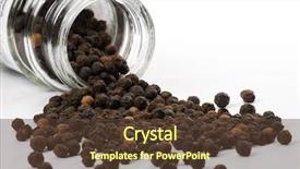  Presentation with pepper - Beautiful PPT theme featuring black peppercorns and pot black backdrop and a tawny brown colored foreground