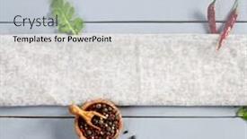  Presentation with table napkin - Cool new presentation with black-peppercorns-in-wooden-bowl backdrop and a light gray colored foreground