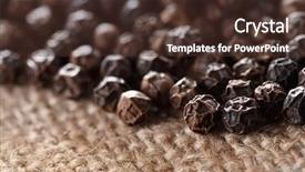  Presentation with pepper - Amazing presentation having black peppercorns on a hessian backdrop and a  colored foreground