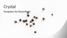  Presentation with black pepper plant - Slide deck featuring black peppers on the white background and a white colored foreground