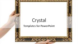  Presentation with rustic wood wooden frame - Slides enhanced with black photo - wooden picture frame in hands background and a white colored foreground