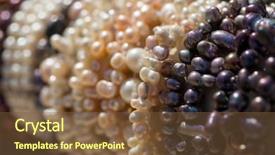  Presentation with pink pearls - Presentation design with black pink and white pearls background and a tawny brown colored foreground