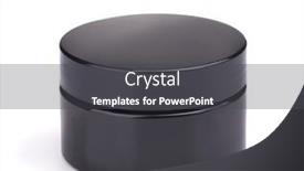  Presentation with cosmetic - PPT theme consisting of black-plastic-cosmetic-jar-isolated background and a dark gray colored foreground