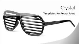  Presentation with black 3d plastic print texture - Cool new presentation theme with black plastic shutter shades slatted backdrop and a  colored foreground