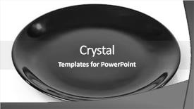  Presentation with white plate - Slide deck with black plate isolated on white background and a dark gray colored foreground