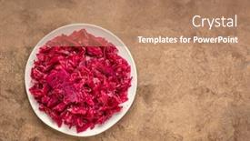  Presentation with fermented food - Slide set featuring black-plate-of-red-cabbage background and a coral colored foreground