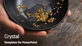  Presentation with gold black - Slide set consisting of black plate with gold background and a tawny brown colored foreground