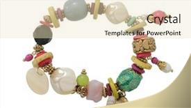  Presentation with fashion - Colorful PPT theme enhanced with black platinum - fashion bracelet isolated on white backdrop and a lemonade colored foreground