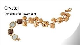  Presentation with black and gold and white - PPT theme featuring black platinum - gold bracelet isolated on white background and a white colored foreground