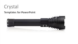  Presentation with automotive black and white - PPT theme enhanced with black-pocket-flashlight-isolated background and a white colored foreground