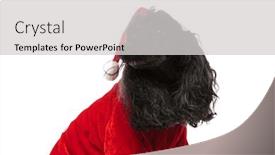  Presentation with poodle - Amazing presentation theme having black-poodle-in-christmas-clothes backdrop and a light gray colored foreground