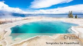  Presentation with yellowstone - Audience pleasing presentation design consisting of black-pool-west-thumb-geyser backdrop and a lemonade colored foreground