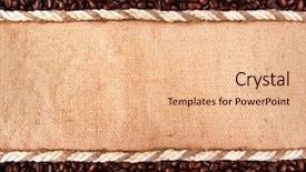  Presentation with coffee beans - Slides consisting of black power - coffee beans on burlap background and a coral colored foreground