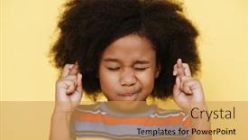  Presentation with god - PPT layouts consisting of black-preteen-girl-with-curly background and a yellow colored foreground