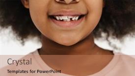  Presentation with black girl - Slide deck enhanced with black-preteen-girl-with-curly background and a coral colored foreground