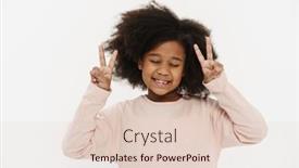  Presentation with peace - Presentation theme enhanced with black-preteen-girl-with-curly background and a lemonade colored foreground