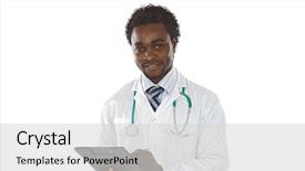  Presentation with doctor african - Slides with black proffesional - african american man doctor writing background and a light gray colored foreground
