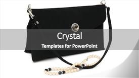  Presentation with black pearl - Beautiful slide deck featuring black purse and pearl necklace isolated on white backdrop and a dark gray colored foreground