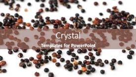  Presentation with quinoa - PPT theme enhanced with black-quinoa-seeds-isolated background and a violet colored foreground