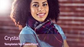  Presentation with woman in agriculture - Presentation theme consisting of black race - portrait of attractive young woman background and a  colored foreground