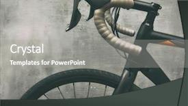  Presentation with red white grey - Theme consisting of black race bike in front background and a gray colored foreground