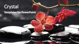  Presentation with peaceful - Slide deck enhanced with black red - peaceful setting background and a dark gray colored foreground