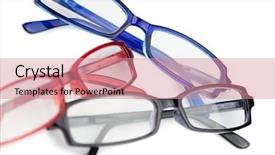  Presentation with meeting red white blue - Cool new PPT theme with black red and blue glasses backdrop and a coral colored foreground