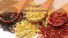  Presentation with white healthy food - Cool new presentation with black-red-and-white-quinoa backdrop and a yellow colored foreground