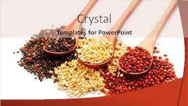  Presentation with white healthy food - Slides enhanced with black-red-and-white-quinoa background and a lemonade colored foreground