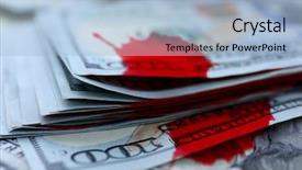  Presentation with one heart one dream - Slide set featuring black red tax - one hundred dollars banknotes background and a  colored foreground