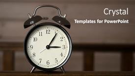  Presentation with alarm - Theme with black-retro-alarm-clock background and a tawny brown colored foreground