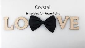  Presentation with black white love - Slide set enhanced with black-ribbon-bow-tie background and a white colored foreground