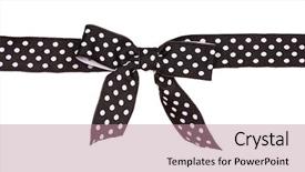  Presentation with black dot - Slide deck with black ribbon with dots isolated background and a coral colored foreground