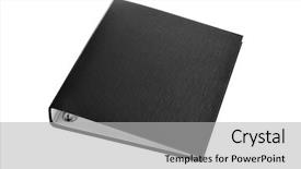  Presentation with binder - Audience pleasing presentation theme consisting of black ring binder backdrop and a light gray colored foreground