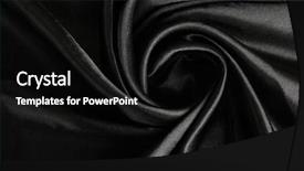  Presentation with silk - PPT theme featuring black rose - beautiful silk drape close up background and a black colored foreground