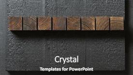  Presentation with wood board - PPT layouts having black rough lumber board cubes background and a dark gray colored foreground