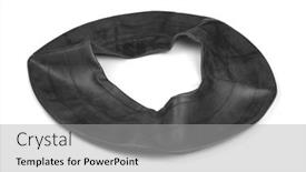  Presentation with tire - Presentation theme featuring black-rubber-car-tire-inner background and a light gray colored foreground
