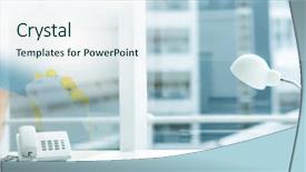  Presentation with rubber gloves - Audience pleasing PPT theme consisting of black rubber gloves - cleaner with bright background backdrop and a sky blue colored foreground