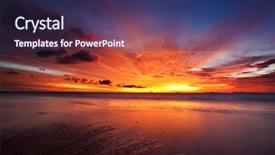  Presentation with black sea - Colorful theme enhanced with black sand - beatiful sunset in the tropical backdrop and a navy blue colored foreground