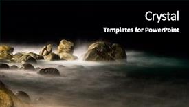  Presentation with beach rocks - Slides featuring black sand - night at the rocks beach background and a black colored foreground