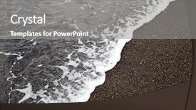  Presentation with sand - Cool new presentation theme with black sand - surf backdrop and a gray colored foreground
