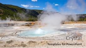  Presentation with yellowstone - Beautiful presentation featuring black-sands-geyser-basin backdrop and a soft green colored foreground